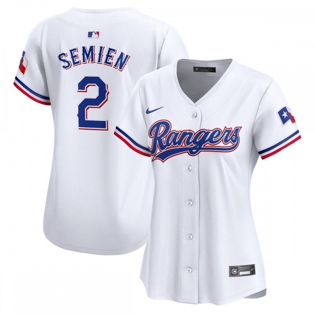 Marcus Semien Texas Rangers Women's Home Limited Player Jersey - White-Pro Kit Vault | Brand New 26/27 Sports Jerseys